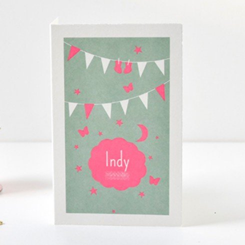 Oud Hollands Vlaggetjes wolk fluor Indy