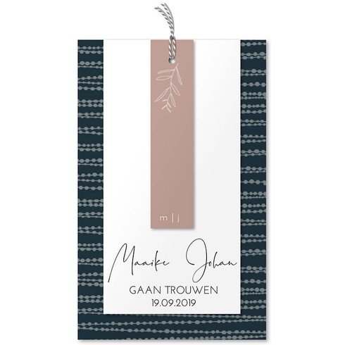 Trouwkaart stapel patroon - slinger