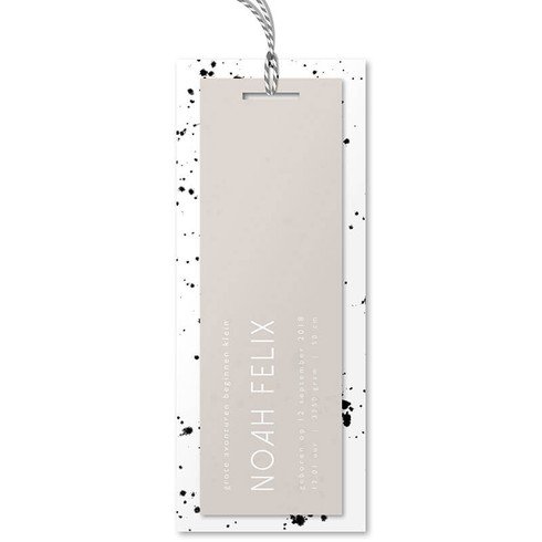 Geboortekaartje Hangtag Noah Felix - MC