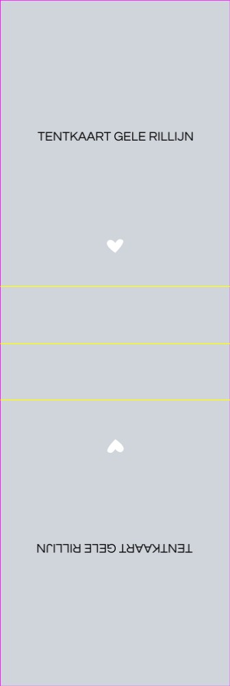 Tent geboortekaartje zelf maken (gele rillijn)