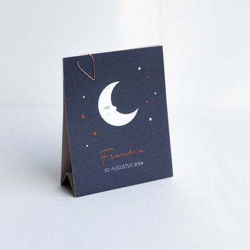 Tentvorm jongenskaartje met maantje en sterren - Frenkie