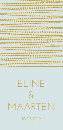 Trouwkaart - gouden slinger