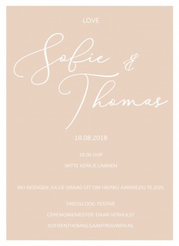 Trouwkaart bij Love