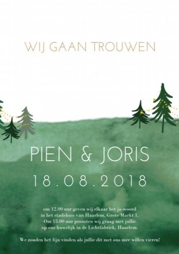 Trouwkaart Woods