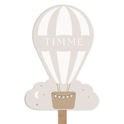 Tuinbord in de wolken met luchtballon 50x70