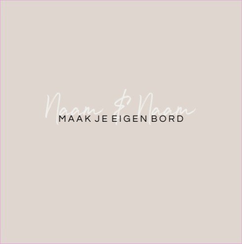 Aankondigingsbord zelf maken op formaat 70x70 cm