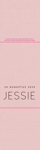 Wikkel 65x250 mm kaartje Jessie - MC