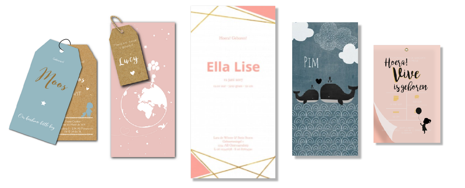 De mooiste geboortekaartjes voor jongens en meisjes