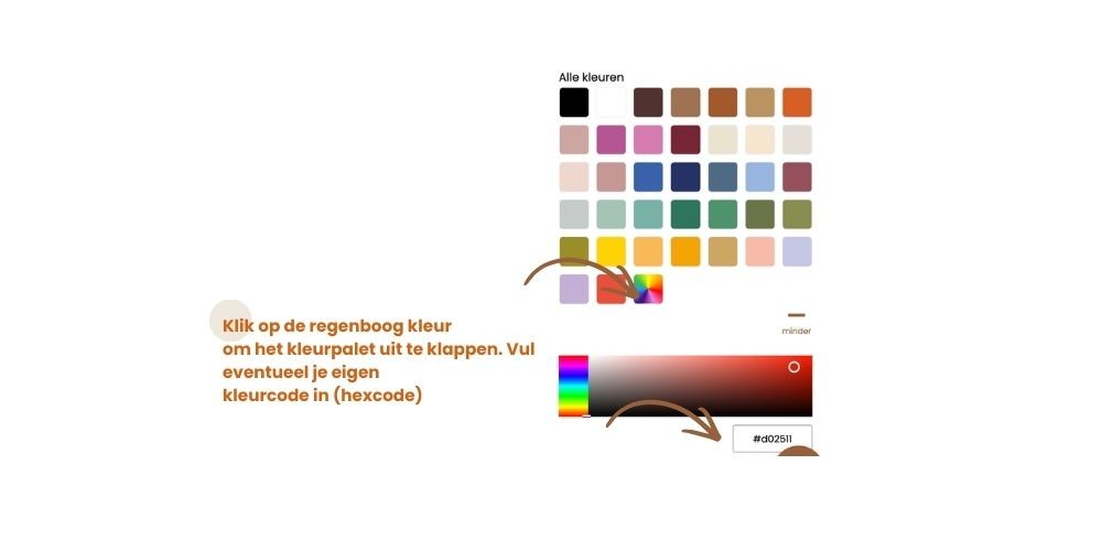 Je eigen kleurcode toevoegen aan je ontwerp
